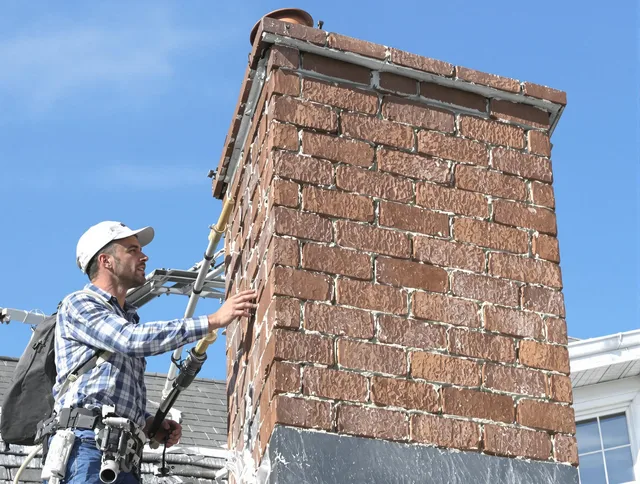 Brickwork for a chimney rebuild by Pineville Chimney Sweep in Pineville, NC
