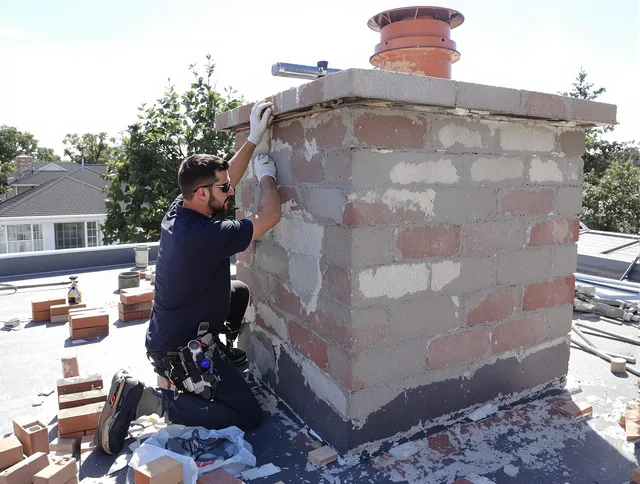 Advanced chimney repair process by Pineville Chimney Sweep in Pineville, NC