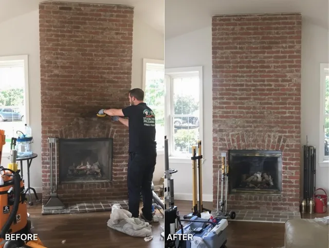 Finished chimney sweeping service by Pineville Chimney Sweep in Pineville, NC