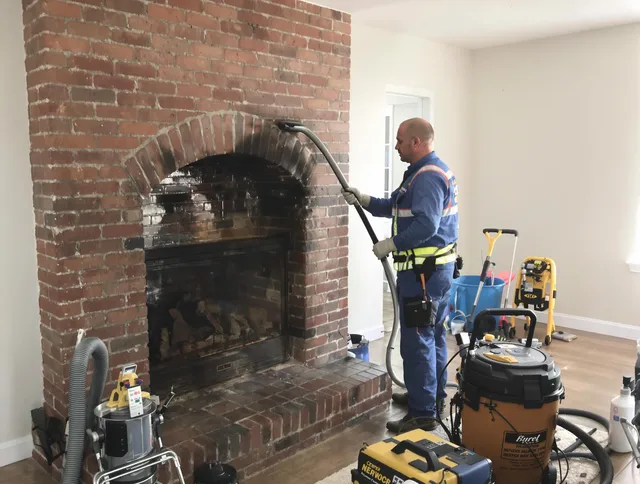 Pineville Chimney Sweep expert performing detailed chimney sweep in Pineville, NC