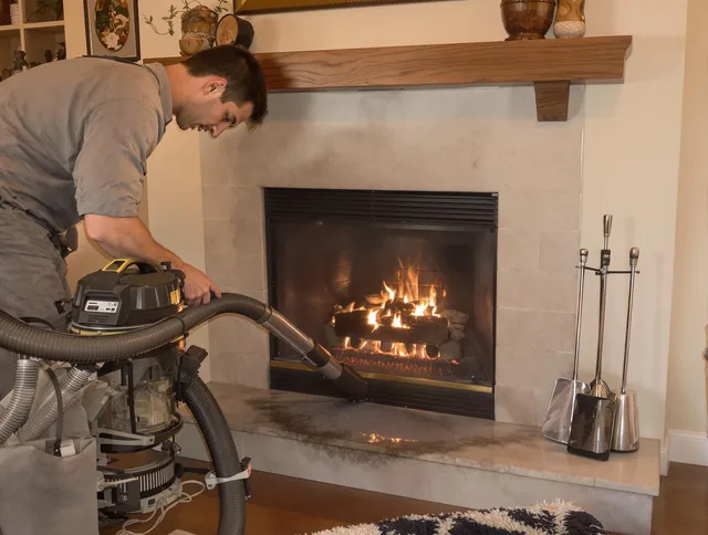 Routine fireplace upkeep by Pineville Chimney Sweep in Pineville, NC