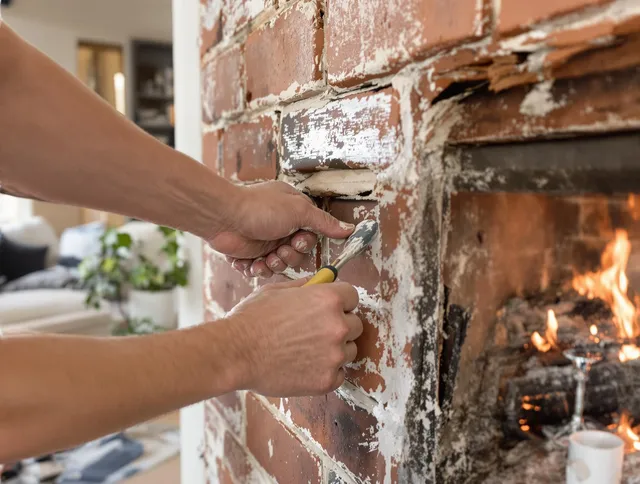 Routine fireplace repair by Pineville Chimney Sweep in Pineville, NC