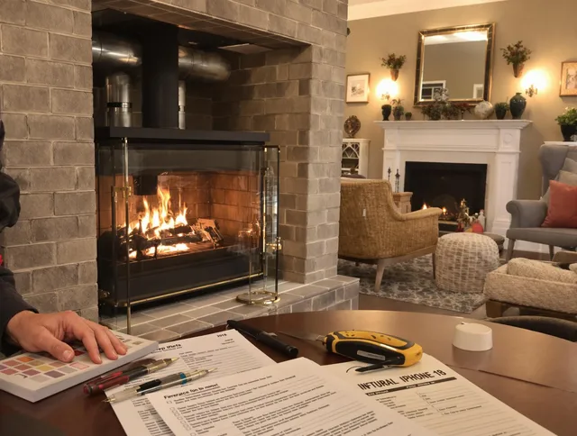 Pineville Chimney Sweep verifying fireplace safety measures in Pineville, NC